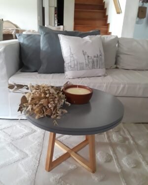 Mesa Ratona laca gris 60x40