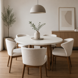 Mesa 1m Laca Blanca Cocina Comedor