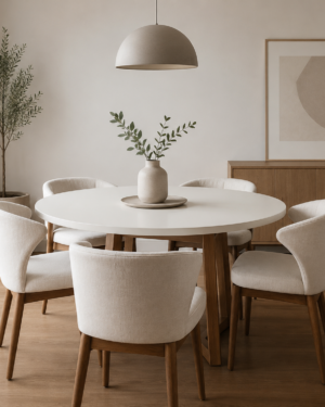 Mesa 1m Laca Blanca Cocina Comedor