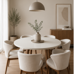 Mesa 120cm Laca Blanca Cocina Comedor
