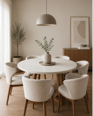 Mesa 120cm Laca Blanca Cocina Comedor