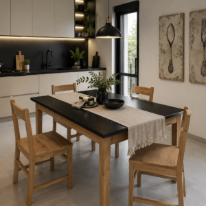 Mesa Laca Negra 160x80