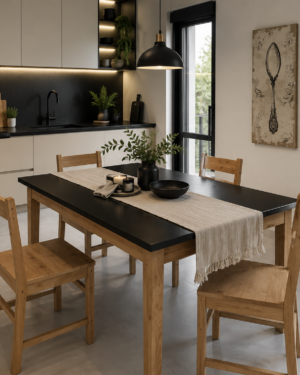 Mesa Laca Negra 160x80
