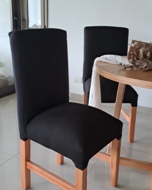 Silla Vestida Paraiso Macizo Lino Negro