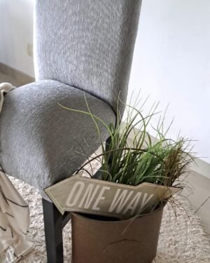 Silla Negra Chenille Gris