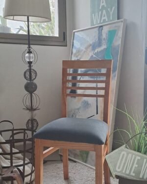 Silla Varillada Paraiso Macizo Tapizada Pana Nickel