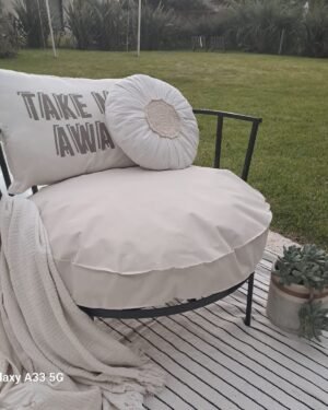Almohadon 80cm Lona Náutica Crudo
