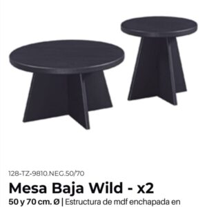 Ratona Dúo Wild Negro Import 50cm y 70cm de Diámetro
