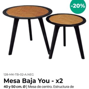 Dúo Arrime You Negro import 40cm y 50cm